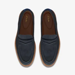 Atticus Slip Navy Suede