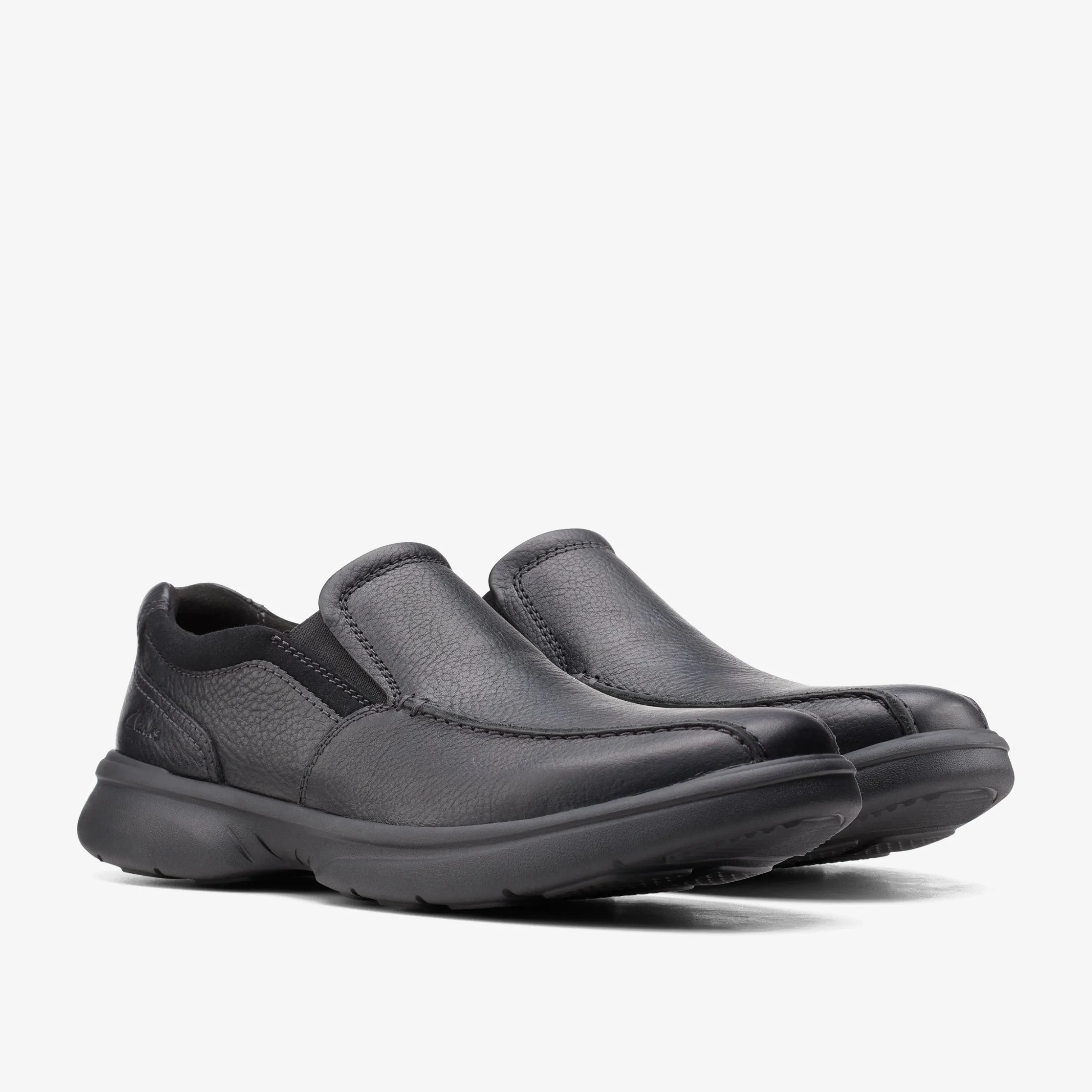 Bradley Step Black Tumbled Leather