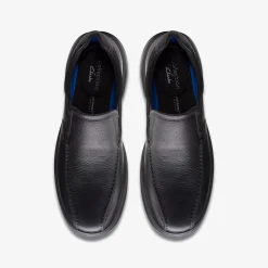 Bradley Step Black Tumbled Leather