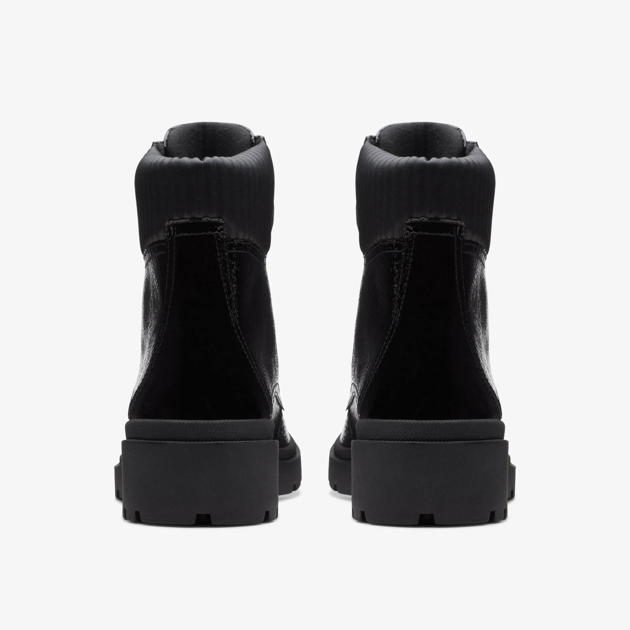 Calla Zip Black Crinkle Patent