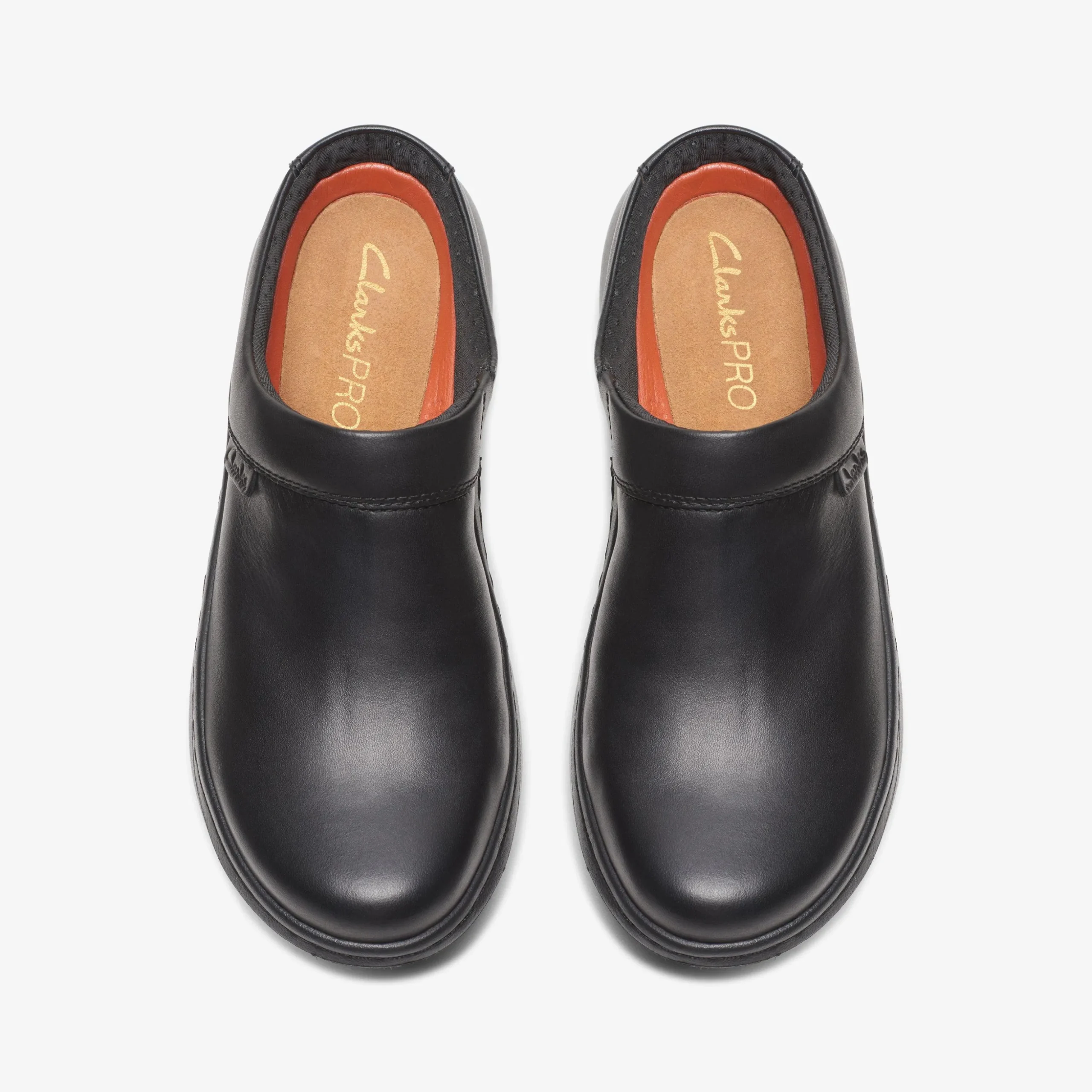 Clarks Pro Clog Black Leather