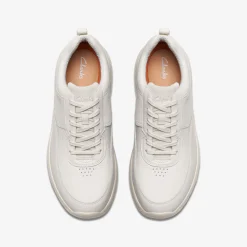 Clarks Pro Lace White Leather