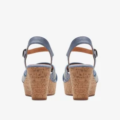 Elleri Plum Denim Blue Leather