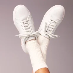 Hollyhock Walk Off White Leather