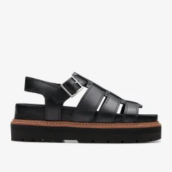 Orianna Twist Black Leather