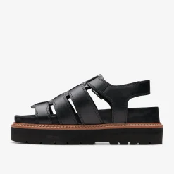 Orianna Twist Black Leather