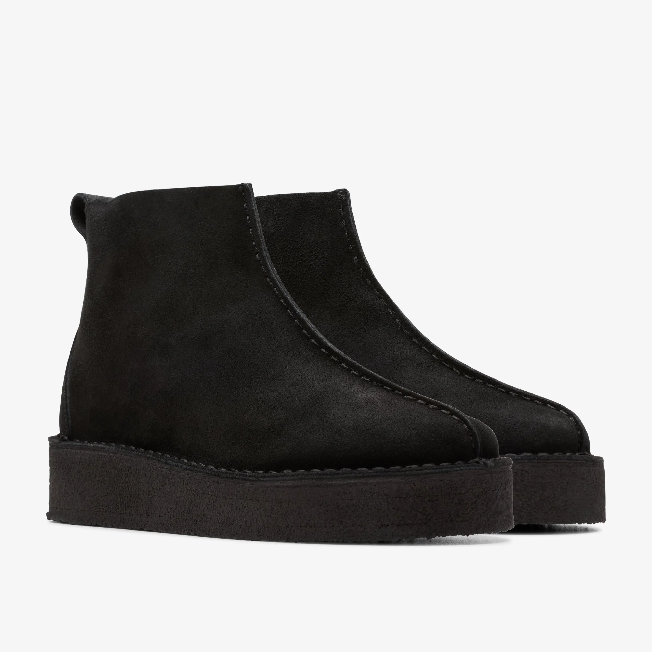 Trek Wedge Boot Black Suede