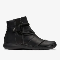 Un Loop Up Black Leather
