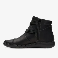 Un Loop Up Black Leather