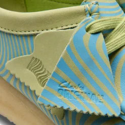 Wallabee Blue/Lime Print