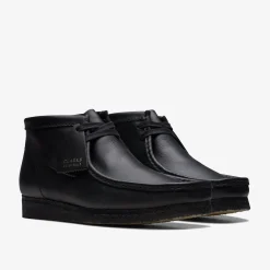 Wallabee Boot Black Leather