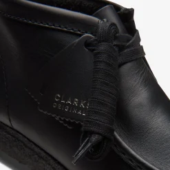 Wallabee Boot Black Leather