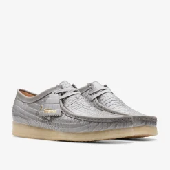 Wallabee Grey Crocodile Print