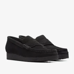 Wallabee Loafer Black Suede