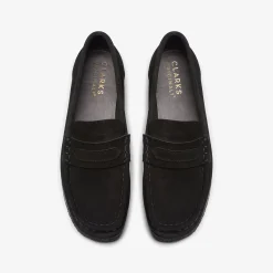 Wallabee Loafer Black Suede