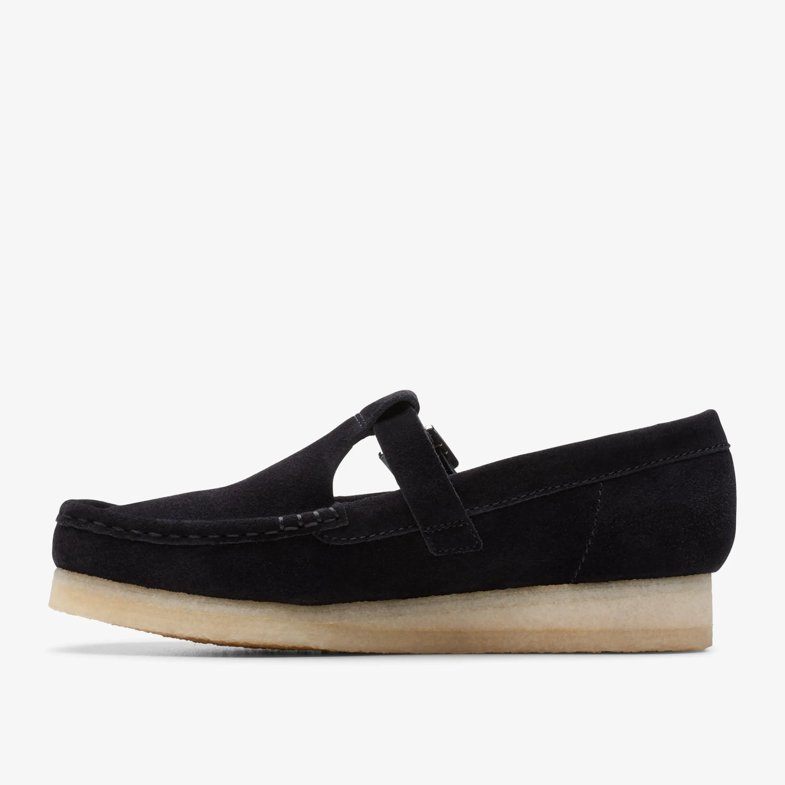 Wallabee T-Bar Black Suede