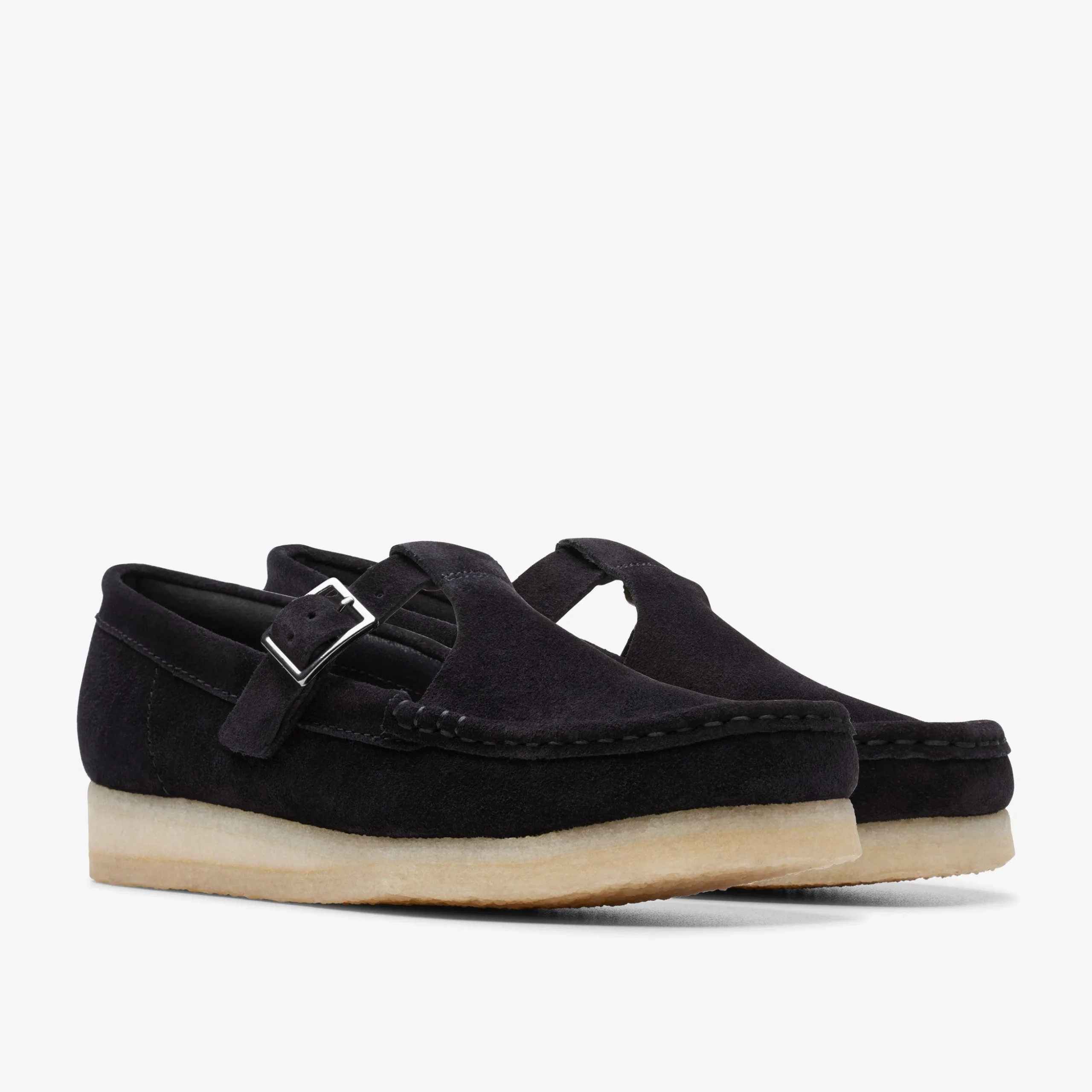 Wallabee T-Bar Black Suede