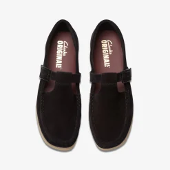 Wallabee T-Bar Black Suede