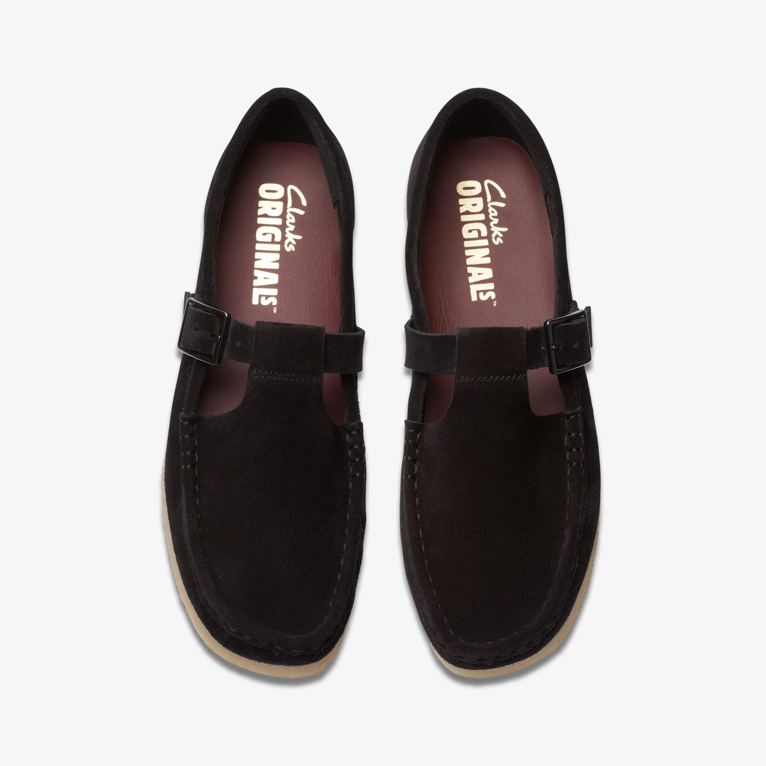 Wallabee T-Bar Black Suede